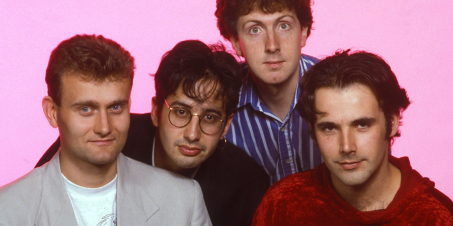 The Mary Whitehouse Experience. Image shows from L to R: Hugh Dennis, David Baddiel, Steve Punt, Rob Newman. Copyright: BBC. The Mary Whitehouse Experience. Image shows from L to R: Hugh Dennis, David Baddiel, Steve Punt, Rob Newman. Copyright: BBC.