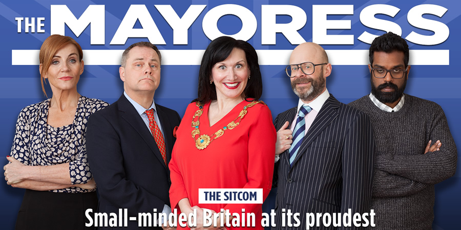 The Mayoress. Image shows from L to R: Denise (Michelle Collins), Tim (Jack Dee), Susan (Brenda Gilhooly), Roger (Harry Hill), Ravi (Romesh Ranganathan). The Mayoress. Image shows from L to R: Denise (Michelle Collins), Tim (Jack Dee), Susan (Brenda Gilhooly), Roger (Harry Hill), Ravi (Romesh Ranganathan).