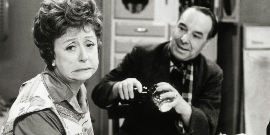 Meet The Wife. Image shows from L to R: Thora Blacklock (Thora Hird), Freddie Blacklock (Freddie Frinton). Copyright: BBC. Meet The Wife. Image shows from L to R: Thora Blacklock (Thora Hird), Freddie Blacklock (Freddie Frinton). Copyright: BBC.