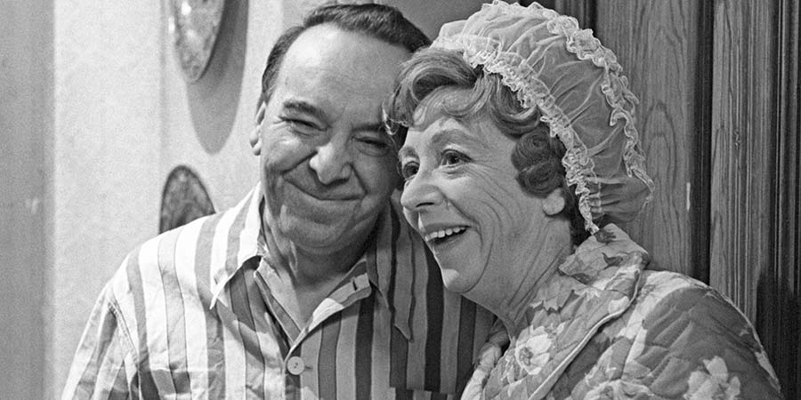 Meet The Wife. Image shows from L to R: Freddie Blacklock (Freddie Frinton), Thora Blacklock (Thora Hird). Copyright: BBC. Meet The Wife. Image shows from L to R: Freddie Blacklock (Freddie Frinton), Thora Blacklock (Thora Hird). Copyright: BBC.