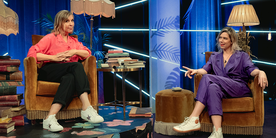 Mel Giedroyc: Unforgivable. Image shows from L to R: Mel Giedroyc, Lou Sanders. Mel Giedroyc: Unforgivable. Image shows from L to R: Mel Giedroyc, Lou Sanders.