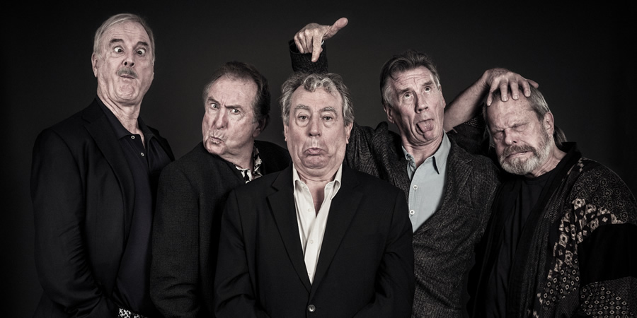 Monty Python Live (Mostly). Image shows from L to R: John Cleese, Eric Idle, Terry Jones, Michael Palin, Terry Gilliam. Copyright: Phil McIntyre Entertainment / Hipgnosis. Monty Python Live (Mostly). Image shows from L to R: John Cleese, Eric Idle, Terry Jones, Michael Palin, Terry Gilliam. Copyright: Phil McIntyre Entertainment / Hipgnosis.