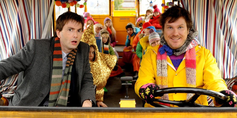 Nativity 2: Danger In The Manger!. Image shows from L to R: David Peterson (David Tennant), Mr Poppy (Marc Wootton). Copyright: Mirrorball Films. Nativity 2: Danger In The Manger!. Image shows from L to R: David Peterson (David Tennant), Mr Poppy (Marc Wootton). Copyright: Mirrorball Films.
