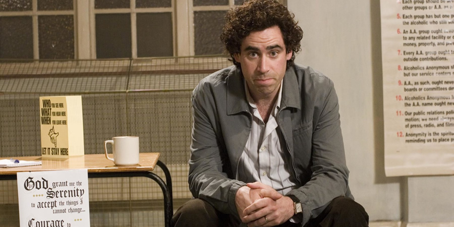 Never Better. Keith Merchant (Stephen Mangan). Copyright: World Productions. Never Better. Keith Merchant (Stephen Mangan). Copyright: World Productions.
