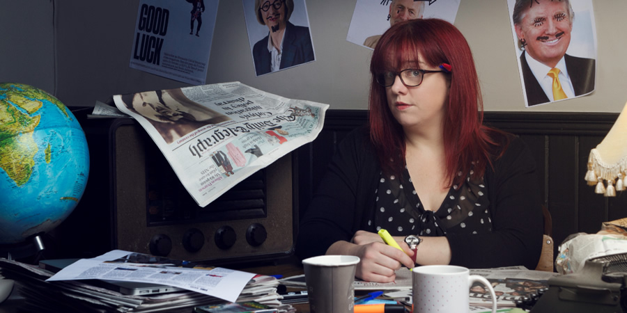 Newsjack. Angela Barnes. Copyright: BBC / Matt Stronge. Newsjack. Angela Barnes. Copyright: BBC / Matt Stronge.