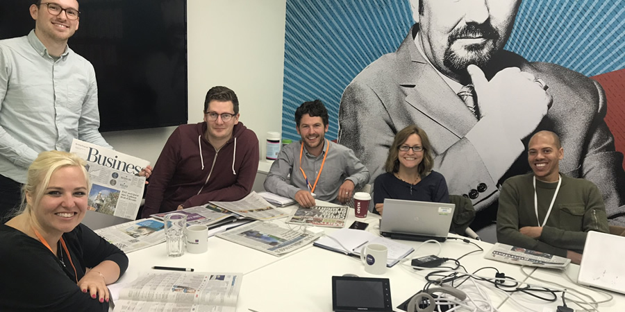 Newsjack writers room. Copyright: BBC. Newsjack writers room. Copyright: BBC.