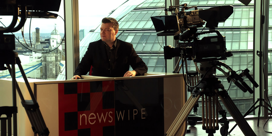 Newswipe With Charlie Brooker. Charlie Brooker. Copyright: Zeppotron. Newswipe With Charlie Brooker. Charlie Brooker. Copyright: Zeppotron.