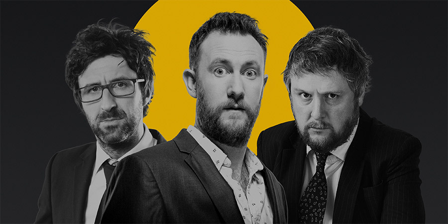 No More Jockeys. Image shows from L to R: Mark Watson, Alex Horne, Tim Key. No More Jockeys. Image shows from L to R: Mark Watson, Alex Horne, Tim Key.