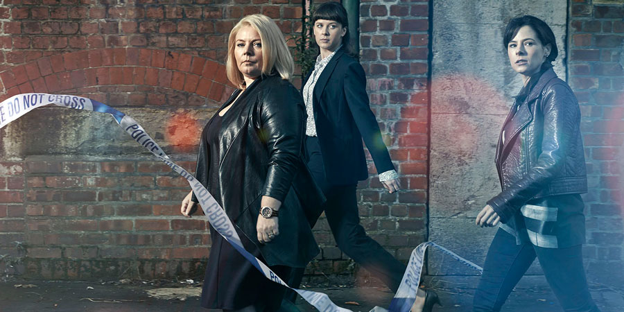 No Offence. Image shows from L to R: D.I. Vivienne Deering (Joanna Scanlan), D.S. Joy Freers (Alexandra Roach), D.C. Dinah Kowalska (Elaine Cassidy). Copyright: AbbottVision. No Offence. Image shows from L to R: D.I. Vivienne Deering (Joanna Scanlan), D.S. Joy Freers (Alexandra Roach), D.C. Dinah Kowalska (Elaine Cassidy). Copyright: AbbottVision.