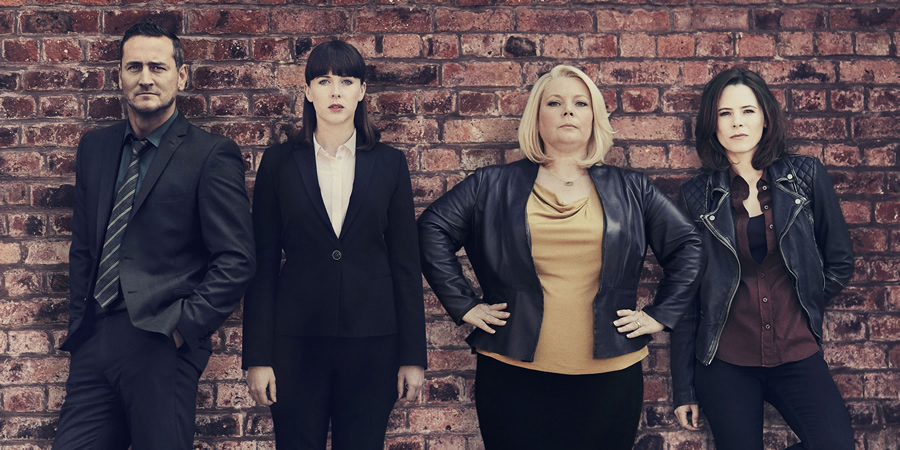 No Offence. Image shows from L to R: D.C. Spike Tanner (Will Mellor), D.S. Joy Freers (Alexandra Roach), D.I. Vivienne Deering (Joanna Scanlan), D.C. Dinah Kowalska (Elaine Cassidy). Copyright: AbbottVision. No Offence. Image shows from L to R: D.C. Spike Tanner (Will Mellor), D.S. Joy Freers (Alexandra Roach), D.I. Vivienne Deering (Joanna Scanlan), D.C. Dinah Kowalska (Elaine Cassidy). Copyright: AbbottVision.