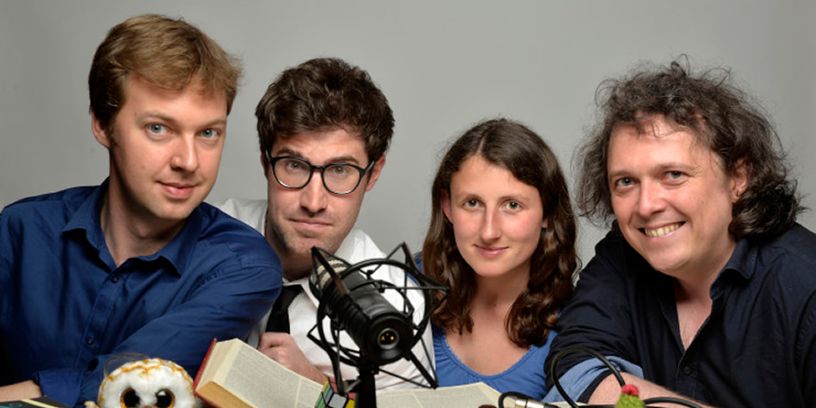No Such Thing As A Fish. Image shows from L to R: Andrew Hunter Murray, Dan Schreiber, Anna Ptaszynski, James Harkin. No Such Thing As A Fish. Image shows from L to R: Andrew Hunter Murray, Dan Schreiber, Anna Ptaszynski, James Harkin.
