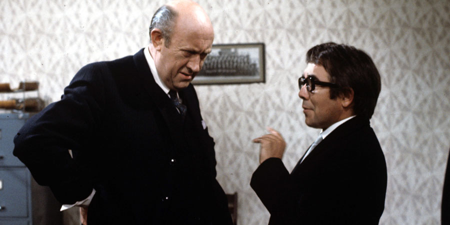 No - That's Me Over Here!. Image shows from L to R: Arthur Robinson (Ivor Dean), Ronnie Corbett (Ronnie Corbett). Copyright: David Paradine Productions / London Weekend Television. No - That's Me Over Here!. Image shows from L to R: Arthur Robinson (Ivor Dean), Ronnie Corbett (Ronnie Corbett). Copyright: David Paradine Productions / London Weekend Television.