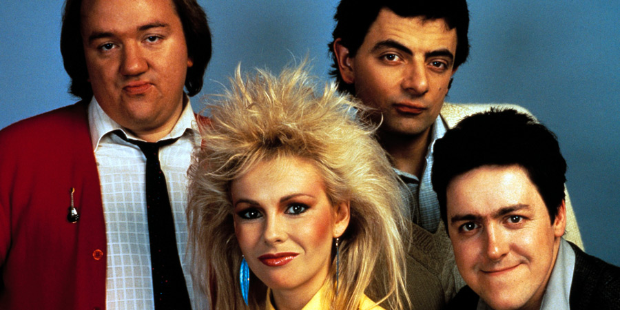 Not The Nine O'Clock News. Image shows from L to R: Mel Smith, Pamela Stephenson, Rowan Atkinson, Griff Rhys Jones. Not The Nine O'Clock News. Image shows from L to R: Mel Smith, Pamela Stephenson, Rowan Atkinson, Griff Rhys Jones.