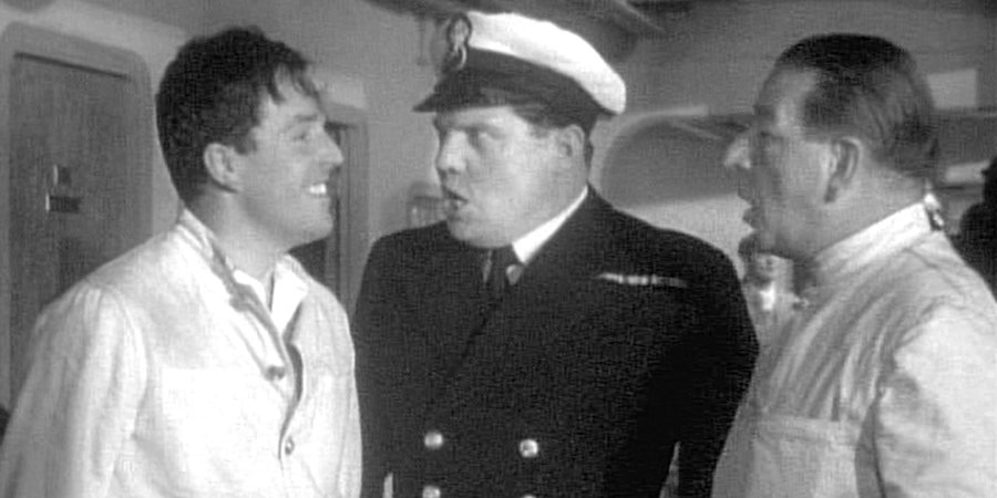 Not Wanted On Voyage. Image shows from L to R: Understeward Cecil Hollebone (Brian Rix), Chief Steward (Michael Brennan), Steward Albert Higgins (Ronald Shiner). Not Wanted On Voyage. Image shows from L to R: Understeward Cecil Hollebone (Brian Rix), Chief Steward (Michael Brennan), Steward Albert Higgins (Ronald Shiner).