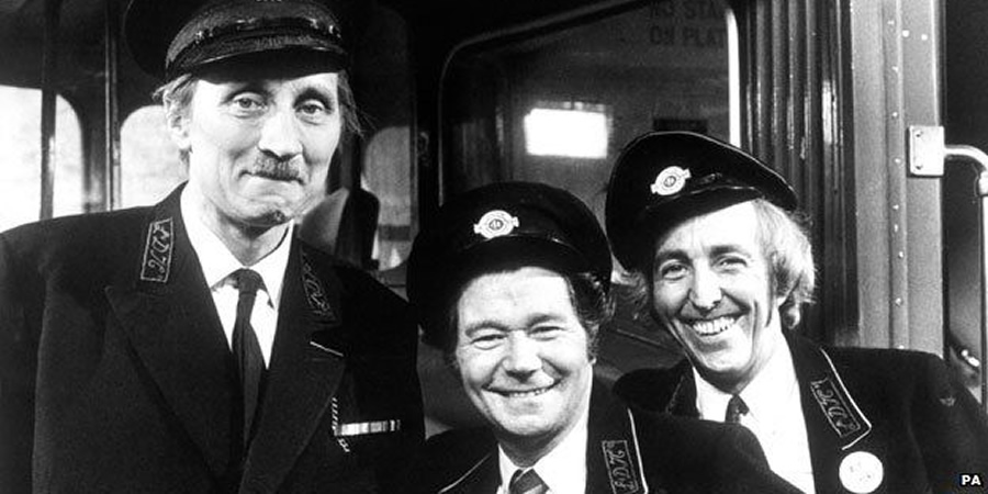 On The Buses. Image shows from L to R: Inspector Blake (Stephen Lewis), Stan Butler (Reg Varney), Jack Harper (Bob Grant). Copyright: London Weekend Television. On The Buses. Image shows from L to R: Inspector Blake (Stephen Lewis), Stan Butler (Reg Varney), Jack Harper (Bob Grant). Copyright: London Weekend Television.