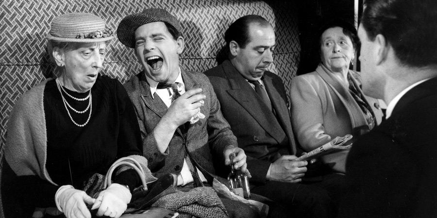 One Good Turn. Image shows from L to R: Unknown, Norman (Norman Wisdom), Unknown, Unknown, Unknown. Copyright: ITV. One Good Turn. Image shows from L to R: Unknown, Norman (Norman Wisdom), Unknown, Unknown, Unknown. Copyright: ITV.