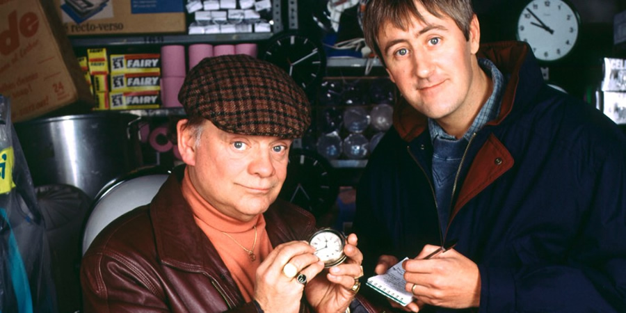 Only Fools And Horses. Image shows from L to R: Del (David Jason), Rodney (Nicholas Lyndhurst). Copyright: BBC. Only Fools And Horses. Image shows from L to R: Del (David Jason), Rodney (Nicholas Lyndhurst). Copyright: BBC.