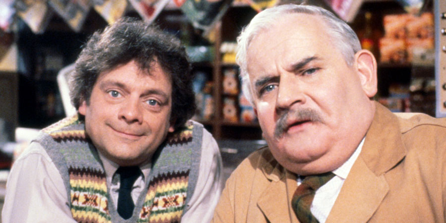 Open All Hours. Image shows from L to R: Granville (David Jason), Albert Arkwright (Ronnie Barker). Copyright: BBC. Open All Hours. Image shows from L to R: Granville (David Jason), Albert Arkwright (Ronnie Barker). Copyright: BBC.