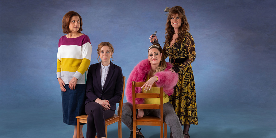The Other One. Image shows from L to R: Tess (Rebecca Front), Cathy (Ellie White), Cat (Lauren Socha), Marilyn (Siobhan Finneran). The Other One. Image shows from L to R: Tess (Rebecca Front), Cathy (Ellie White), Cat (Lauren Socha), Marilyn (Siobhan Finneran).