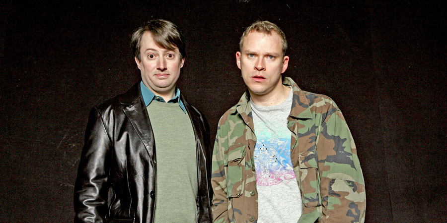 Peep Show. Image shows from L to R: Mark Corrigan (David Mitchell), Jeremy Usbourne (Robert Webb). Copyright: Objective Productions. Peep Show. Image shows from L to R: Mark Corrigan (David Mitchell), Jeremy Usbourne (Robert Webb). Copyright: Objective Productions.