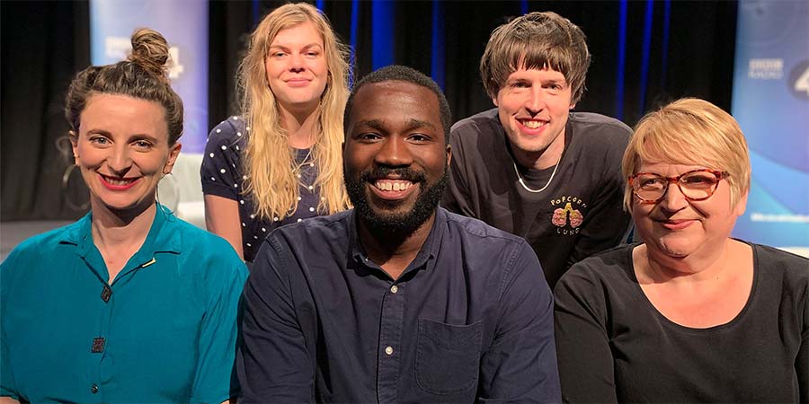 The Placebo Effect. Image shows from L to R: Felicity Ward, Lauren Pattison, Kwame Asante, Tom Ward, Tracey Smith. Copyright: BBC. The Placebo Effect. Image shows from L to R: Felicity Ward, Lauren Pattison, Kwame Asante, Tom Ward, Tracey Smith. Copyright: BBC.