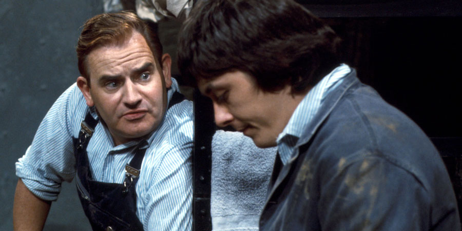 Porridge. Image shows from L to R: Fletcher (Ronnie Barker), Godber (Richard Beckinsale). Copyright: BBC. Porridge. Image shows from L to R: Fletcher (Ronnie Barker), Godber (Richard Beckinsale). Copyright: BBC.