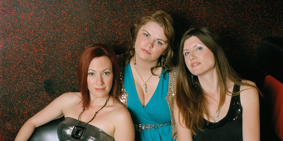 Pulling. Image shows from L to R: Karen (Tanya Franks), Louise (Rebekah Staton), Donna (Sharon Horgan). Copyright: Silver River. Pulling. Image shows from L to R: Karen (Tanya Franks), Louise (Rebekah Staton), Donna (Sharon Horgan). Copyright: Silver River.