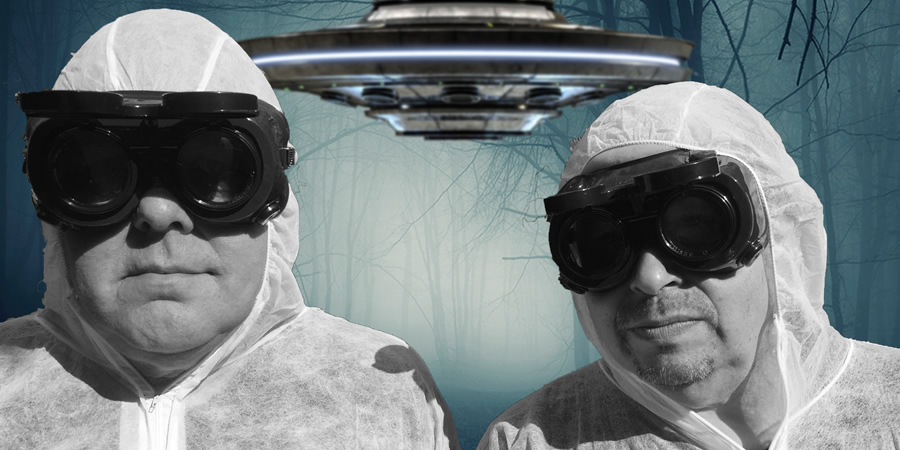 The Quanderhorn Xperimentations. Image shows from L to R: Andrew Marshall, Rob Grant. Copyright: ABsoLuTeLy Productions. The Quanderhorn Xperimentations. Image shows from L to R: Andrew Marshall, Rob Grant. Copyright: ABsoLuTeLy Productions.