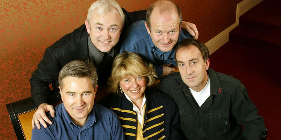 Radio Active. Image shows from L to R: Geoffrey Perkins, Michael Fenton Stevens, Helen Atkinson-Wood, Philip Pope, Angus Deayton. Radio Active. Image shows from L to R: Geoffrey Perkins, Michael Fenton Stevens, Helen Atkinson-Wood, Philip Pope, Angus Deayton.