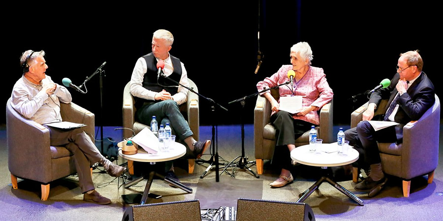 The Real Comedy Controllers. Image shows from L to R: Paul Jackson, Jimmy Mulville, Beryl Vertue, John Lloyd. Copyright: BBC. The Real Comedy Controllers. Image shows from L to R: Paul Jackson, Jimmy Mulville, Beryl Vertue, John Lloyd. Copyright: BBC.