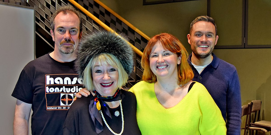 Reply To All. Image shows from L to R: Peter (Gavin Mitchell), Mary (Barbara Rafferty), Liz (Sally Reid), Scott (Jordan Young). Copyright: BBC. Reply To All. Image shows from L to R: Peter (Gavin Mitchell), Mary (Barbara Rafferty), Liz (Sally Reid), Scott (Jordan Young). Copyright: BBC.