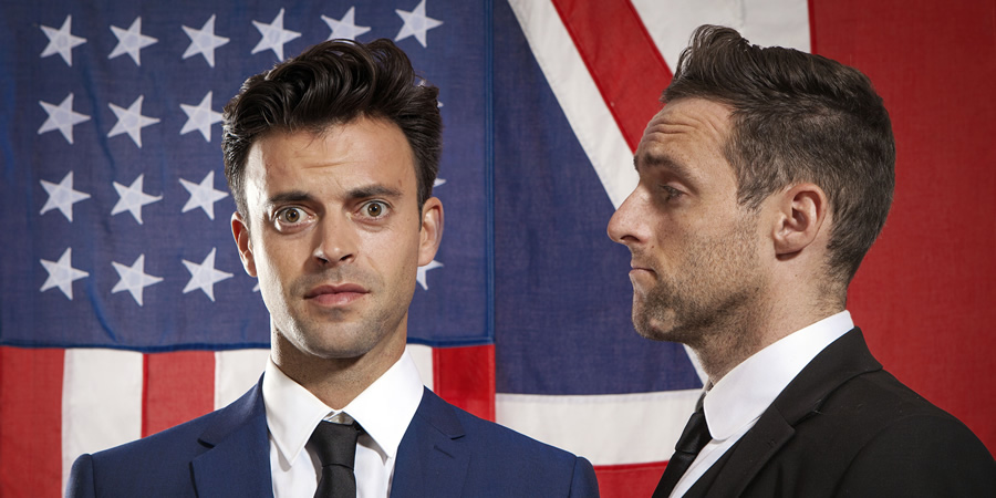 The Revolution Will Be Televised. Image shows from L to R: Jolyon Rubinstein, Heydon Prowse. Copyright: Hat Trick Productions. The Revolution Will Be Televised. Image shows from L to R: Jolyon Rubinstein, Heydon Prowse. Copyright: Hat Trick Productions.