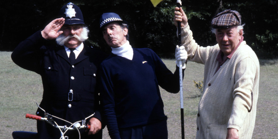 Photograph courtesy of Revelation Films. Image shows from L to R: Police Constable (Jimmy Edwards), Inspector Rhubarb (Eric Sykes), Vicar (Bob Todd). Copyright: Thames Television. Photograph courtesy of Revelation Films. Image shows from L to R: Police Constable (Jimmy Edwards), Inspector Rhubarb (Eric Sykes), Vicar (Bob Todd). Copyright: Thames Television.