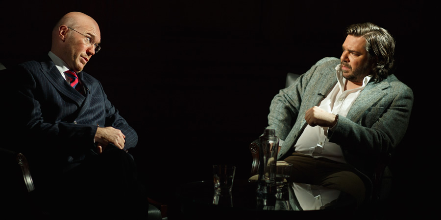 The Road To Brexit. Image shows from L to R: Rt. Hon. Tony Braxton MP (Alex Macqueen), Michael Squeamish (Matt Berry). Copyright: Objective Productions. The Road To Brexit. Image shows from L to R: Rt. Hon. Tony Braxton MP (Alex Macqueen), Michael Squeamish (Matt Berry). Copyright: Objective Productions.
