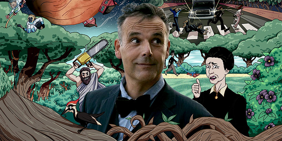 Rob Newman's Half-Full Philosophy Hour. Rob Newman. Copyright: BBC. Rob Newman's Half-Full Philosophy Hour. Rob Newman. Copyright: BBC.