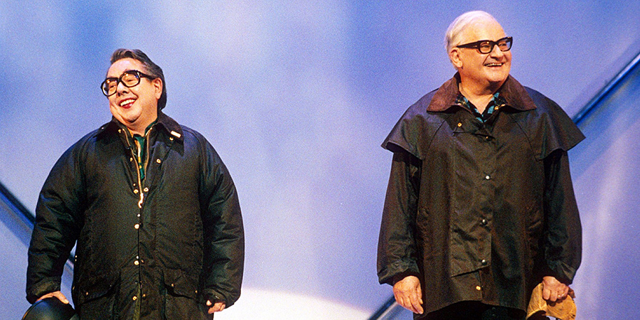 The Two Ronnies: Ronnie Corbett's Lost Tapes. Image shows from L to R: Ronnie Corbett, Ronnie Barker. Copyright: ITN. The Two Ronnies: Ronnie Corbett's Lost Tapes. Image shows from L to R: Ronnie Corbett, Ronnie Barker. Copyright: ITN.