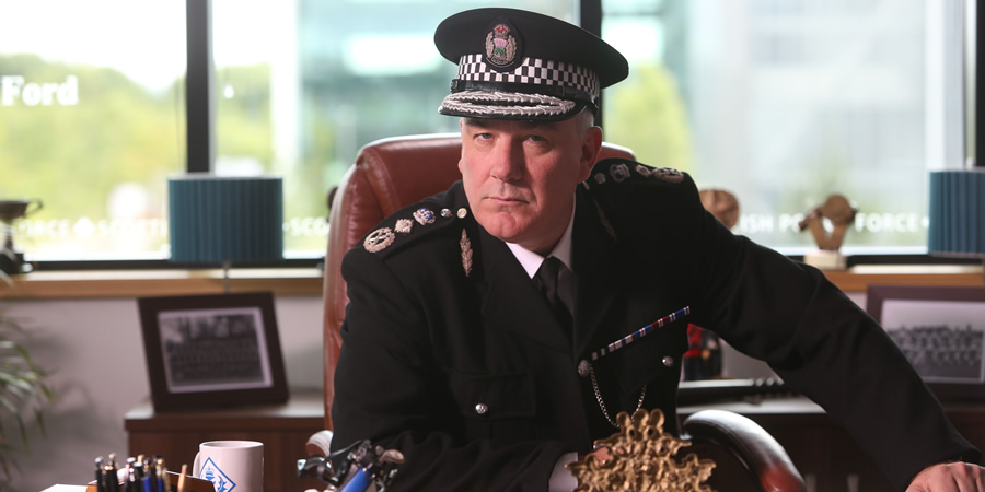 Scot Squad. Chief Commissioner Cameron Miekelson (Jack Docherty). Copyright: The Comedy Unit. Scot Squad. Chief Commissioner Cameron Miekelson (Jack Docherty). Copyright: The Comedy Unit.