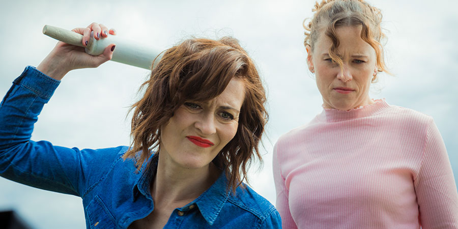 A Serial Killer's Guide To Life. Image shows from L to R: Louise Farnt (Katie Brayben), Val Stone (Poppy Roe). A Serial Killer's Guide To Life. Image shows from L to R: Louise Farnt (Katie Brayben), Val Stone (Poppy Roe).