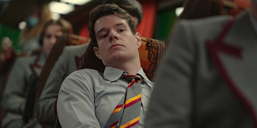 Sex Education. Adam Groff (Connor Swindells). Copyright: Eleven Film. Sex Education. Adam Groff (Connor Swindells). Copyright: Eleven Film.