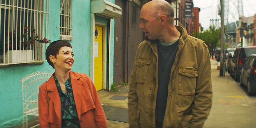 Sick Of It. Image shows from L to R: Ruby (Marama Corlett), Karl (Karl Pilkington). Sick Of It. Image shows from L to R: Ruby (Marama Corlett), Karl (Karl Pilkington).
