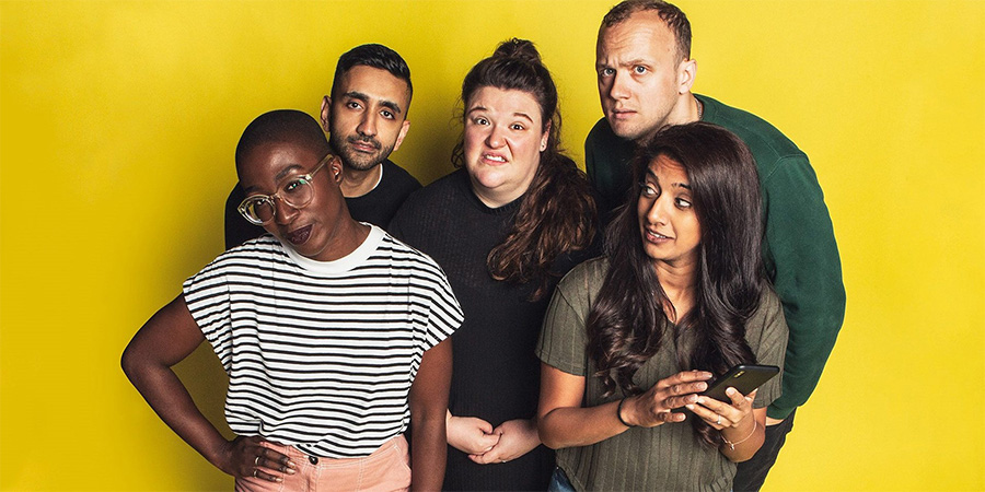 Sketchtopia. Image shows from L to R: Vivienne Acheampong, Susheel Kumar, Jamie-Rose Monk, James McNicholas, Nimisha Odedra. Sketchtopia. Image shows from L to R: Vivienne Acheampong, Susheel Kumar, Jamie-Rose Monk, James McNicholas, Nimisha Odedra.