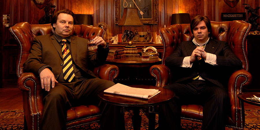 Snuff Box. Image shows from L to R: Rich Fulcher, Matt Berry. Copyright: BBC. Snuff Box. Image shows from L to R: Rich Fulcher, Matt Berry. Copyright: BBC.