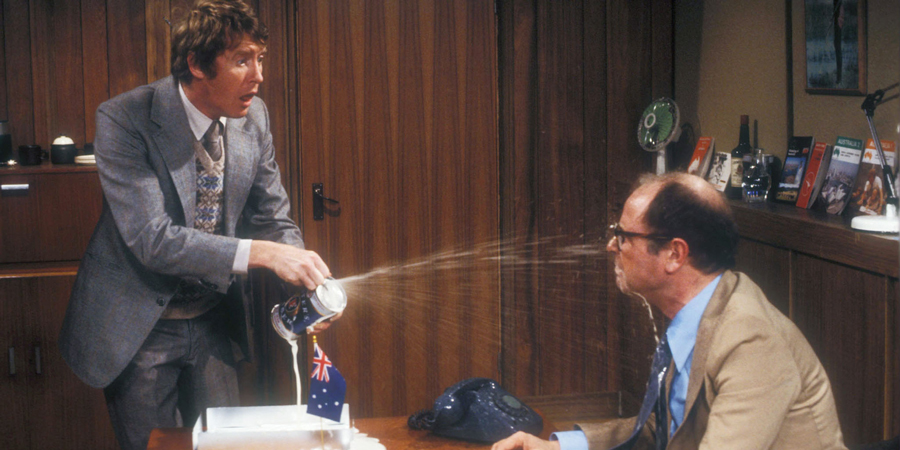 Some Mothers Do 'Ave 'Em. Image shows from L to R: Frank Spencer (Michael Crawford), Unknown. Copyright: BBC. Some Mothers Do 'Ave 'Em. Image shows from L to R: Frank Spencer (Michael Crawford), Unknown. Copyright: BBC.
