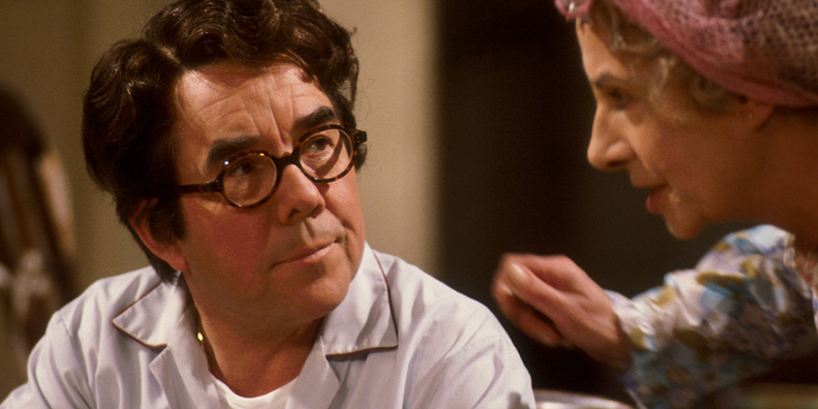 Sorry!. Image shows from L to R: Timothy Lumsden (Ronnie Corbett), Phyllis Lumsden (Barbara Lott). Copyright: BBC. Sorry!. Image shows from L to R: Timothy Lumsden (Ronnie Corbett), Phyllis Lumsden (Barbara Lott). Copyright: BBC.