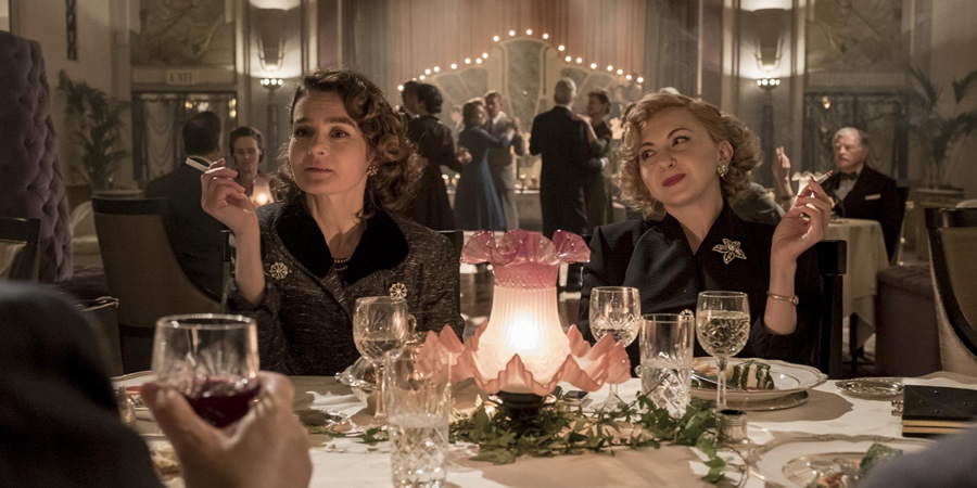 Stan & Ollie. Image shows from L to R: Lucille Hardy (Shirley Henderson), Ida Kitaeva Laurel (Nina Arianda). Stan & Ollie. Image shows from L to R: Lucille Hardy (Shirley Henderson), Ida Kitaeva Laurel (Nina Arianda).