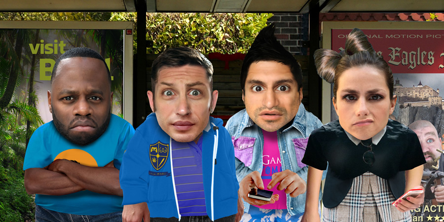 Sticky. Image shows from L to R: Ashley, Herbert, Jay, Ziggy. Sticky. Image shows from L to R: Ashley, Herbert, Jay, Ziggy.