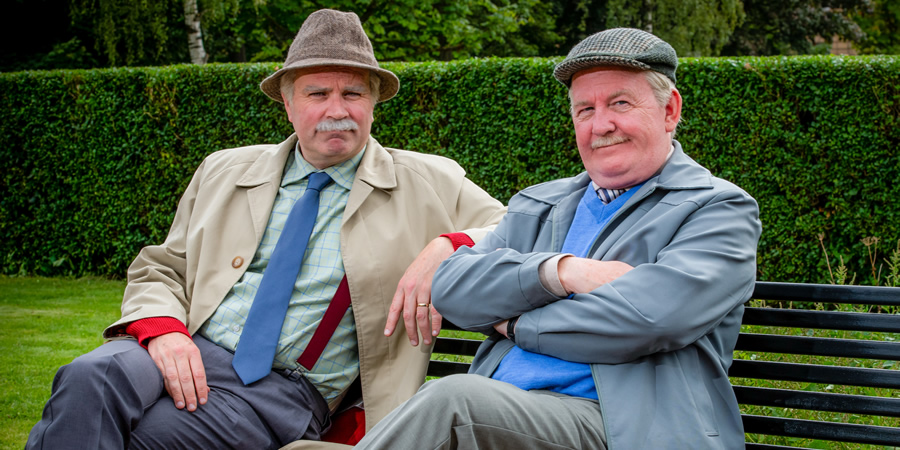 Still Game. Image shows from L to R: Victor McDade (Greg Hemphill), Jack Jarvis (Ford Kiernan). Still Game. Image shows from L to R: Victor McDade (Greg Hemphill), Jack Jarvis (Ford Kiernan).