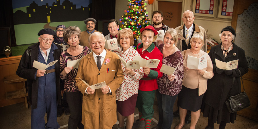 Still Open All Hours. Image shows from L to R: Gastric (Tim Healy), Mrs Hussein (Nina Wadia), Madge (Brigit Forsyth), Cyril (Kulvinder Ghir), Granville (David Jason), Wet Eric (Johnny Vegas), Mavis (Maggie Ollerenshaw), Leroy (James Baxter), Boyfriend (Matthew Mellalieu), Kath Agnew (Sally Lindsay), Mr Newbold (Geoffrey Whitehead), Elsie Bridges (Janine Duvitski), Mrs Featherstone (Stephanie Cole). Copyright: BBC. Still Open All Hours. Image shows from L to R: Gastric (Tim Healy), Mrs Hussein (Nina Wadia), Madge (Brigit Forsyth), Cyril (Kulvinder Ghir), Granville (David Jason), Wet Eric (Johnny Vegas), Mavis (Maggie Ollerenshaw), Leroy (James Baxter), Boyfriend (Matthew Mellalieu), Kath Agnew (Sally Lindsay), Mr Newbold (Geoffrey Whitehead), Elsie Bridges (Janine Duvitski), Mrs Featherstone (Stephanie Cole). Copyright: BBC.