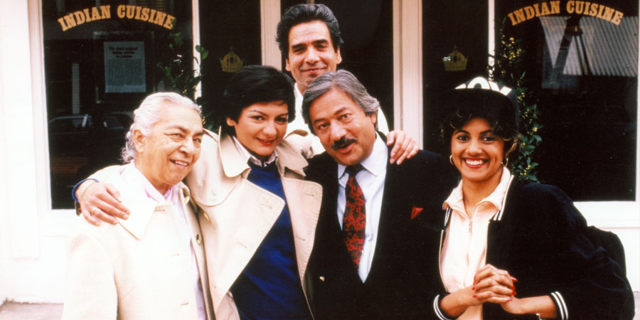 Tandoori Nights. Image shows from L to R: Gran (Zohra Segal), Bubbly (Shelley King), Allaudin (Tariq Yunus), Jimmy (Saeed Jaffrey), Asha (Rita Wolf). Tandoori Nights. Image shows from L to R: Gran (Zohra Segal), Bubbly (Shelley King), Allaudin (Tariq Yunus), Jimmy (Saeed Jaffrey), Asha (Rita Wolf).