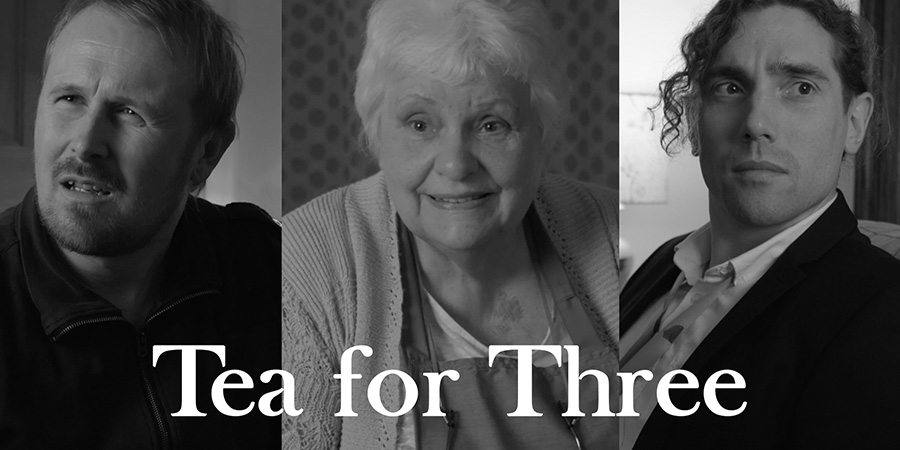 Tea For Three. Image shows from L to R: Russ Butler (Ross Marshall), Gran (Rita May), Pontus Johansen (Gregg Ibbotson). Tea For Three. Image shows from L to R: Russ Butler (Ross Marshall), Gran (Rita May), Pontus Johansen (Gregg Ibbotson).